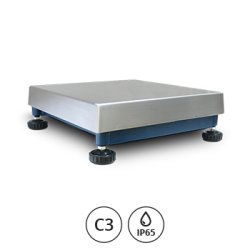 Brugt platformvgt 33 x 33 cm. med DFWL indikator.