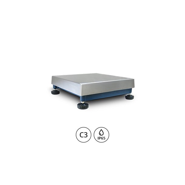 Brugt platformvgt 33 x 33 cm. med DFWL indikator.